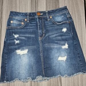 NOBO Juniors Teen Womens 5 Denim Jean Mini Skirt